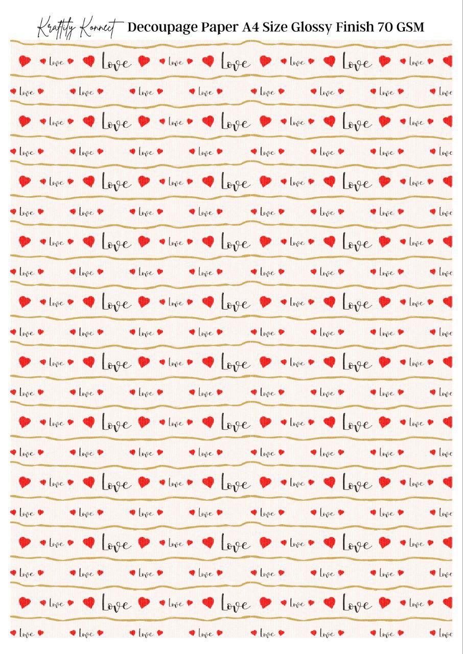 Love and Hearts - Seamless (Decoupage Paper - Valentine's)
