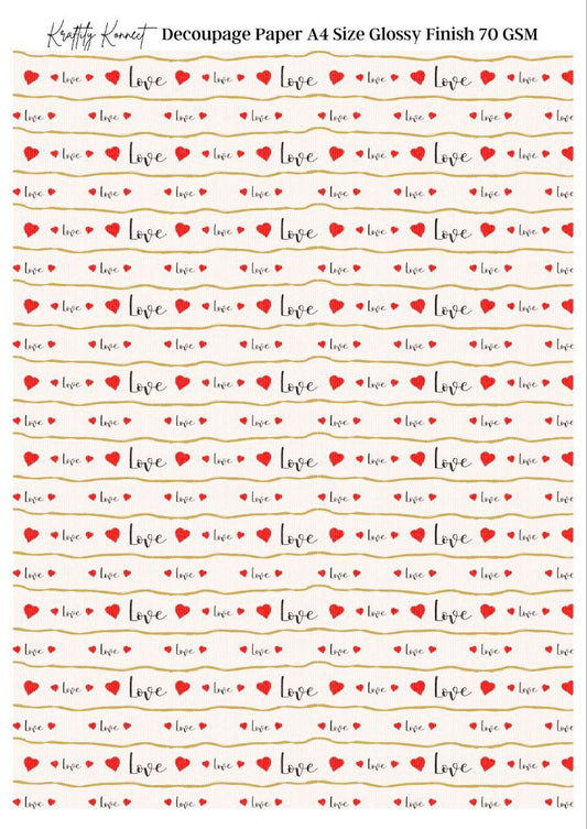 Love and Hearts - Seamless (Decoupage Paper - Valentine's)