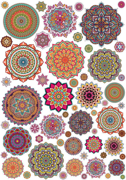 Kaleidoscopic Mosaic Tiles ( Instant Transfer Sheets )