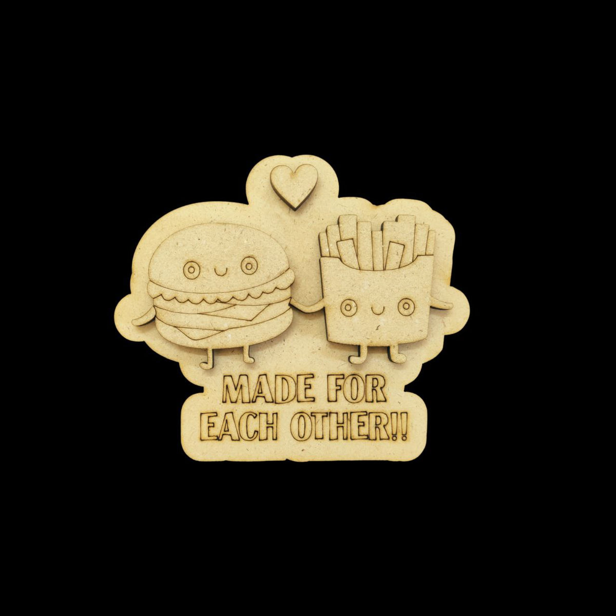 Made for each other - Love Puns (MDF - Fridge Magnet Base) Valentine's Collection