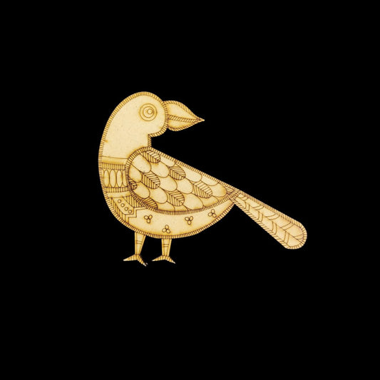 Madhubani Bird - FolkArt (Premarked Embellishments MDF)