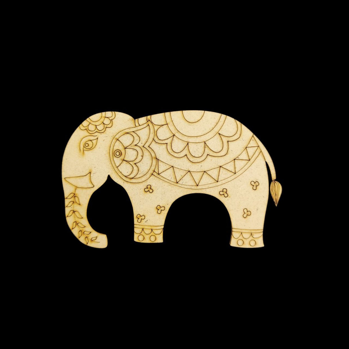 Madhubani- Elephant - FolkArt (Premarked Embellishments MDF)