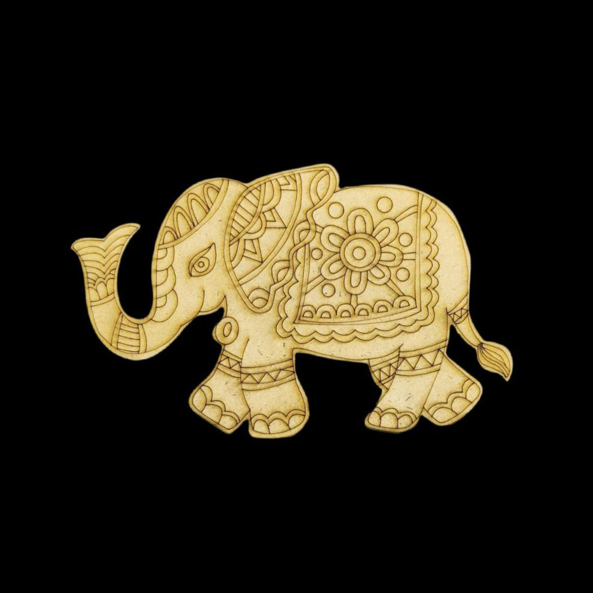 Madhubani Elephant - FolkArt (Premarked Embellishments MDF)