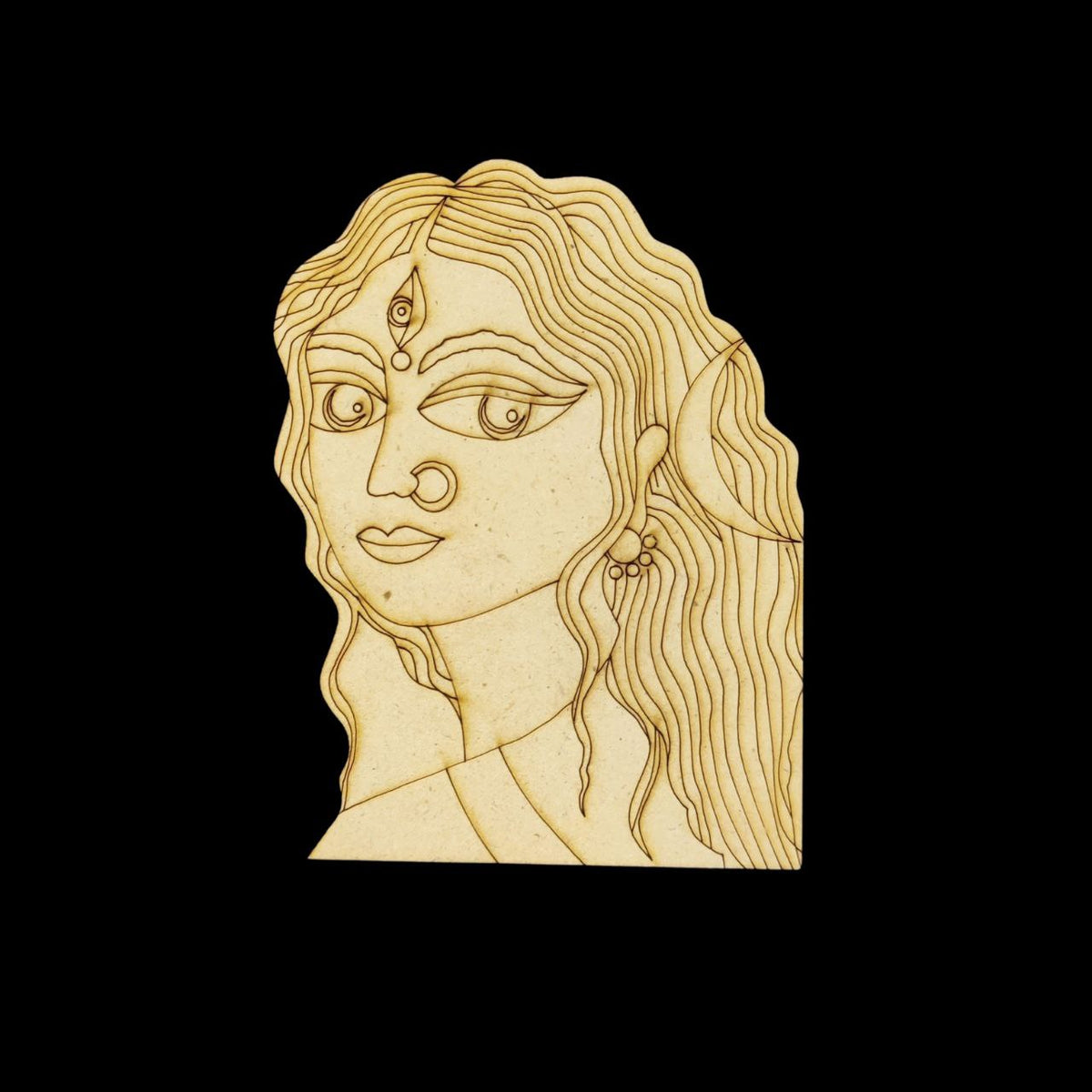 Madhubani Woman - FolkArt (Premarked Embellishments MDF)
