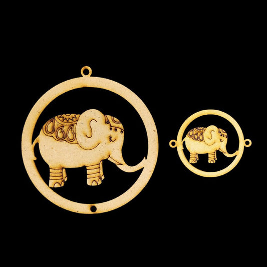 Maharaja Elephant (Premarked Rakhi and lumba set - MDF )