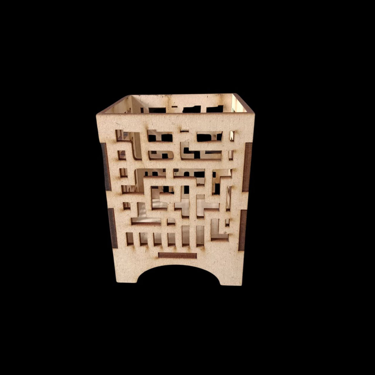 Maze Puzzle (MDF -Lasercut Tealight Lantern) Festive