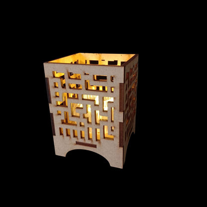 Maze Puzzle (MDF -Lasercut Tealight Lantern) Festive