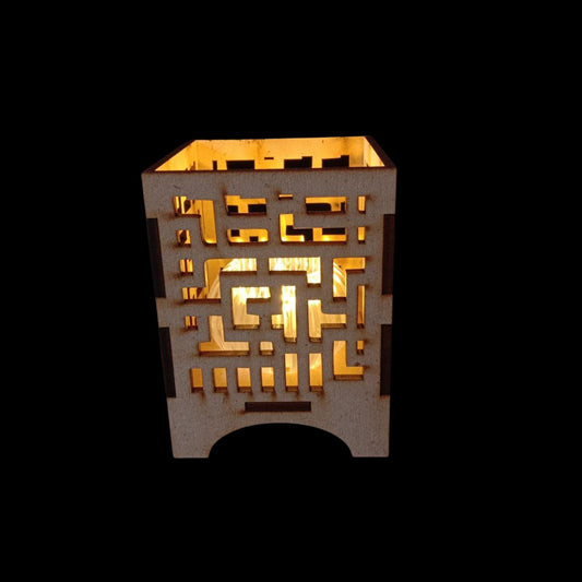 Maze Puzzle (MDF -Lasercut Tealight Lantern) Festive