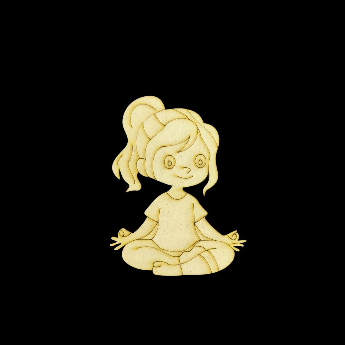 Meditating Yoga Girl (MDF - Premarked Painting base)