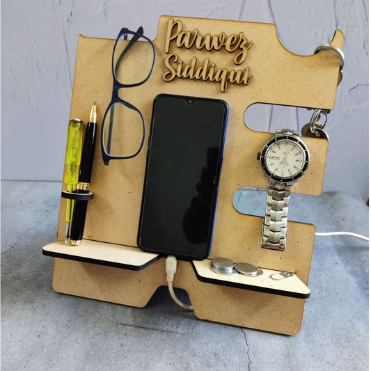 Docking Station for Men - Personalised ( MDF Desktop/Table Decor )