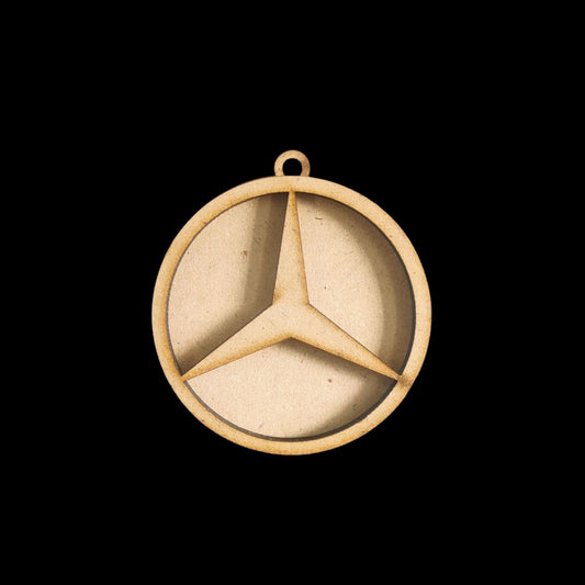 Mercedes Benz - Car Logo ( MDF Keychain Base )