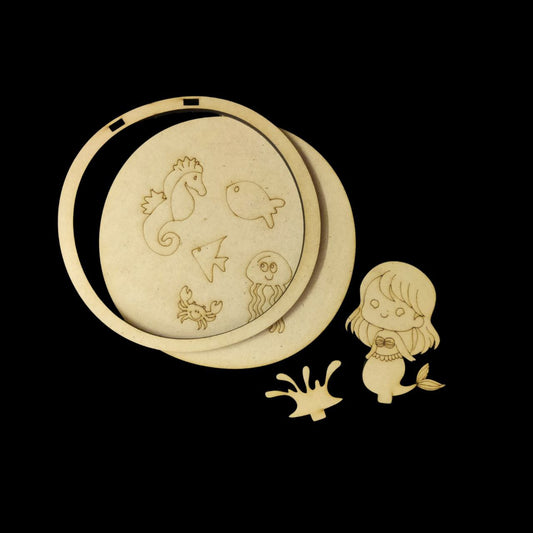 Mermaid (MDF Trinket | Catchall Tray) DIY Kids Collection