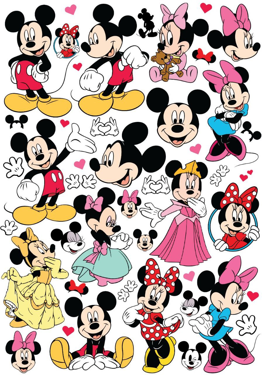 Mickey & Minnie Mouse (Kids - Instant Transfer Sheets )