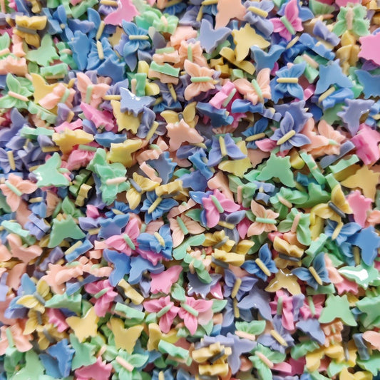 Mini Butterfly Pastel Charms - Plastic