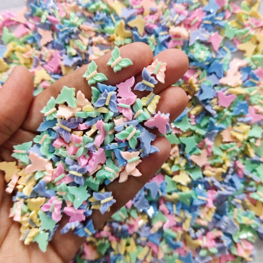 Mini Butterfly Pastel Charms - Plastic