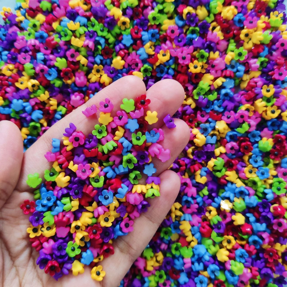 Mini Floral Charms - Plastic