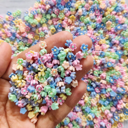 Mini Floral Pastel Charms - Plastic