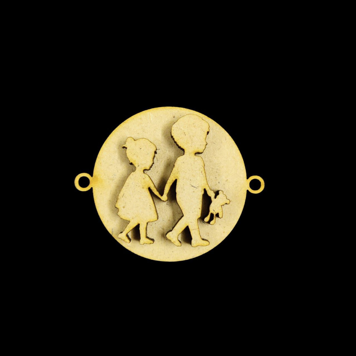 Personalised Initial rakhi with name engraving - Gold (Acrylic)