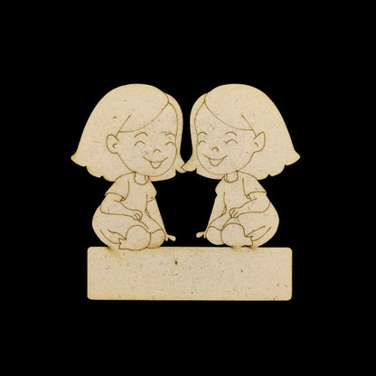 Twin BFFs (MDF Premarked Base) Friendship Day