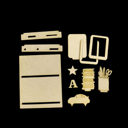 DIY Miniature Shelves - Personalised (MDF Fridge Magnet Base) Boy