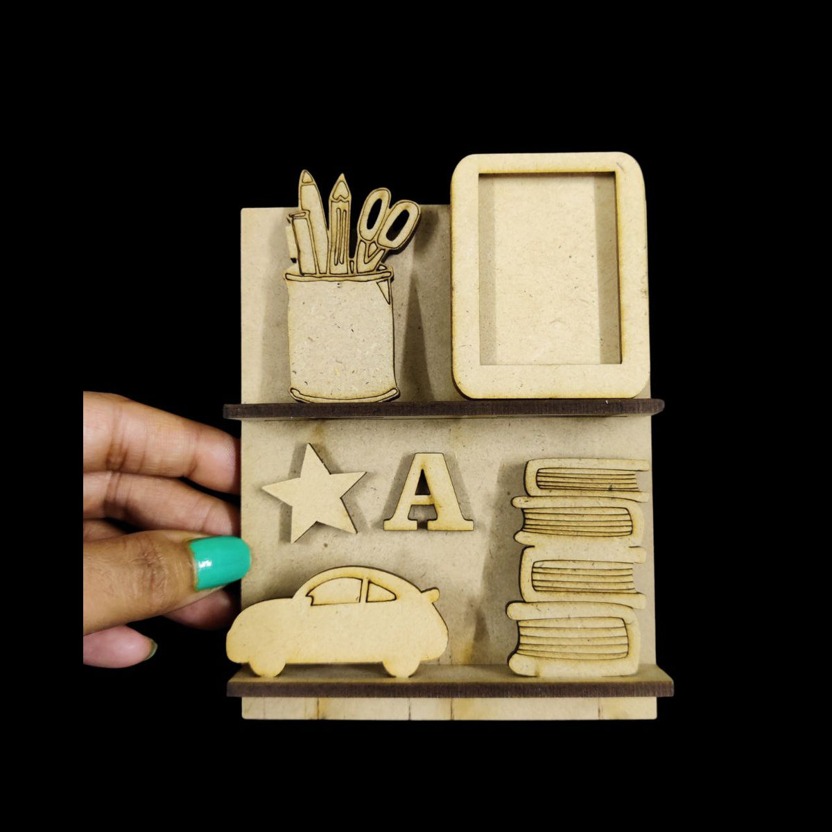 DIY Miniature Shelves - Personalised (MDF Fridge Magnet Base) Boy