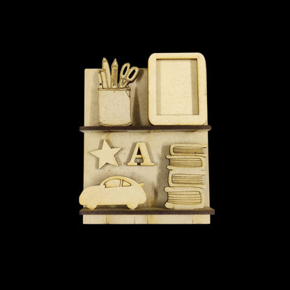 DIY Miniature Shelves - Personalised (MDF Fridge Magnet Base) Boy