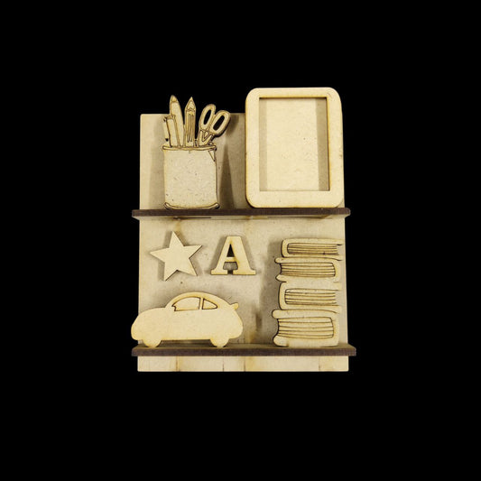 DIY Miniature Shelves - Personalised (MDF Fridge Magnet Base) Boy