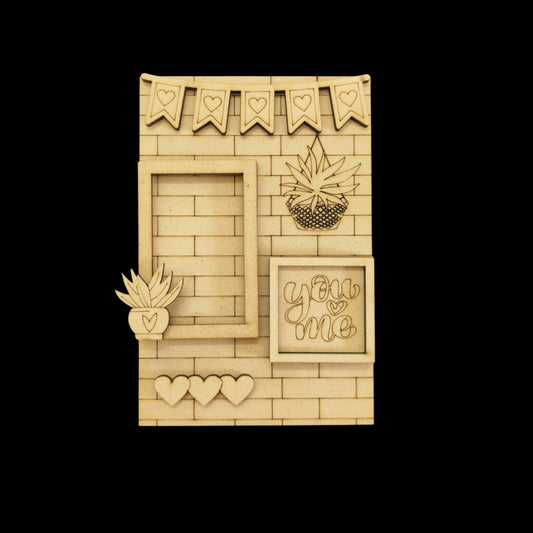 Miniature Wall Memories (Mini Photo Frame Fridge Magnet Base - MDF) Valentine's Collection