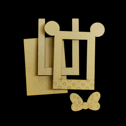 Minnie Mouse (MDF Lasercut Photo Frame)Kids DIY