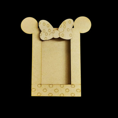 Minnie Mouse (MDF Lasercut Photo Frame)Kids DIY