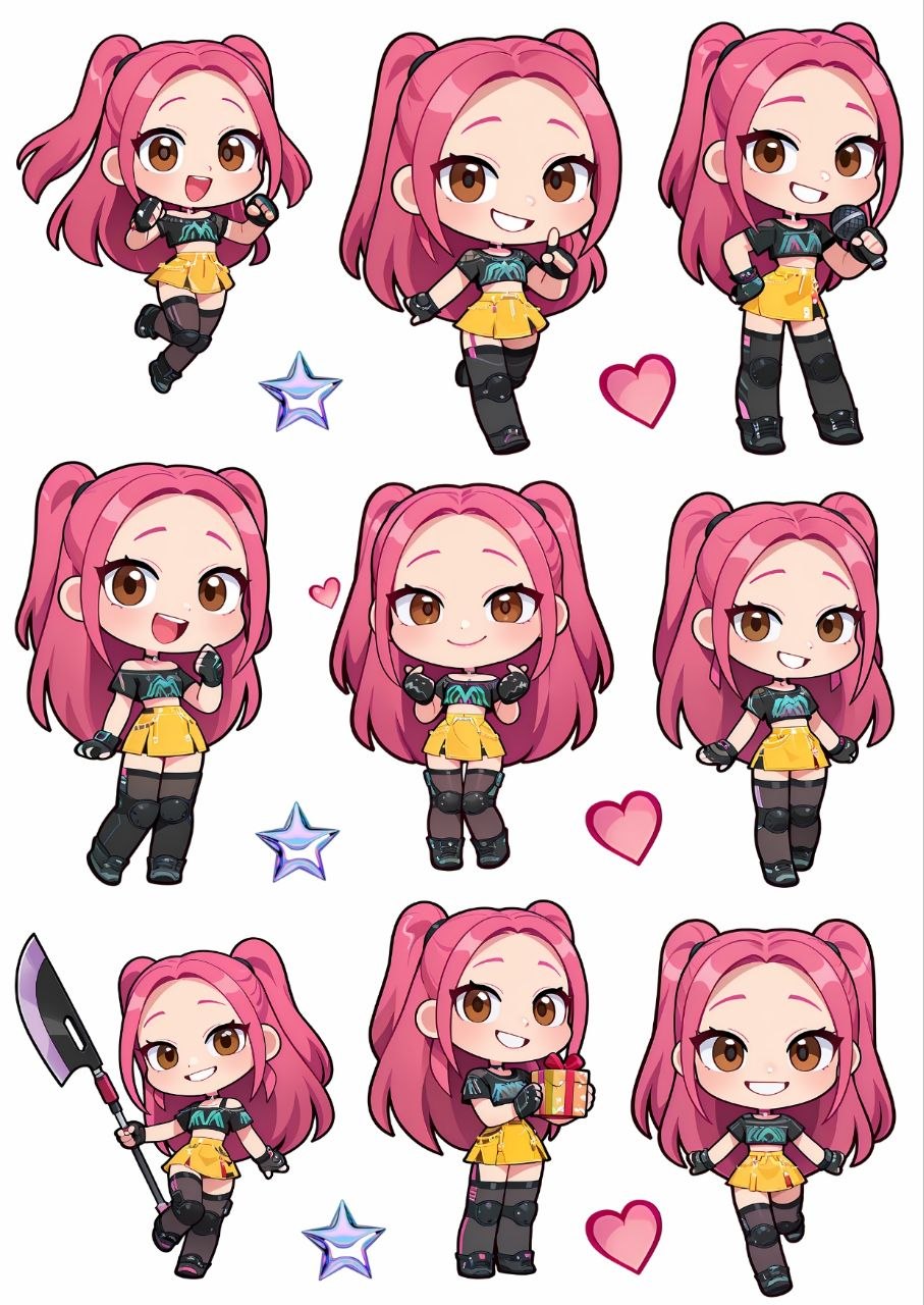 Mira - K-pop Demon Hunter Chibi – Press N Peel Stickers (UV DTF) Size A6