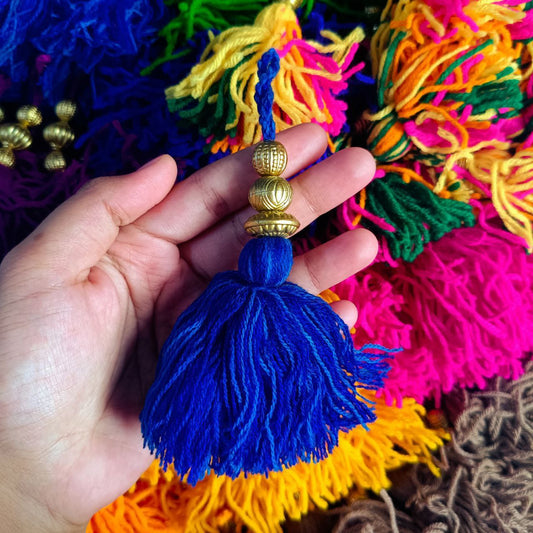 Mix Blue Shade - Wool Latkan Tassel (Craft Embellishment)