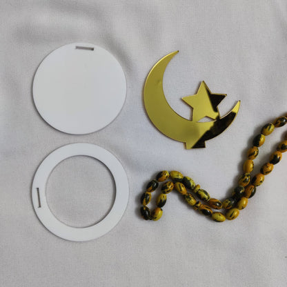 Moon Star mini Khajoor Dates Tray (Acryilc) Islamic Collection