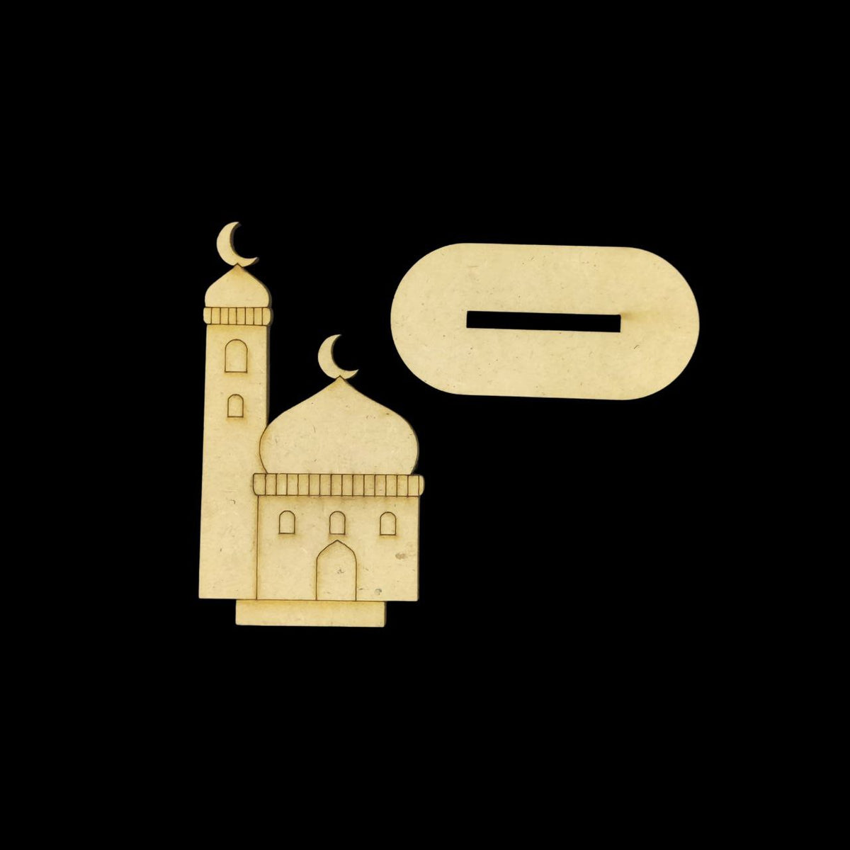 Salah Namaz Tracker - Moon & Star - DIY Islamic Collection (MDF)