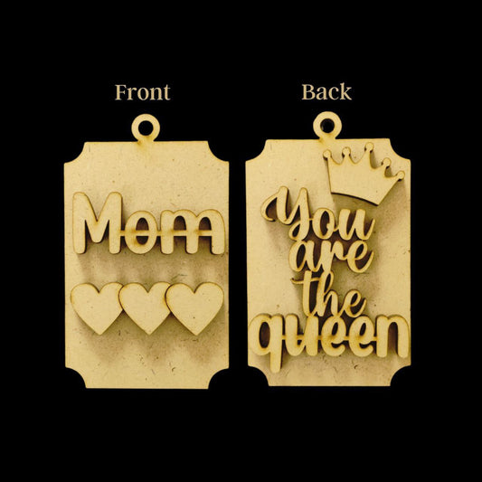 Mother's Day 4 ( Front Back MDF Keychain bases )