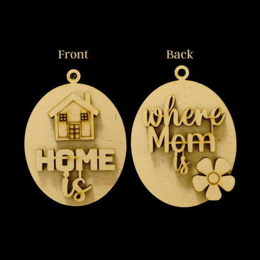 Mother's Day 6 ( Front back MDF Keychain bases )