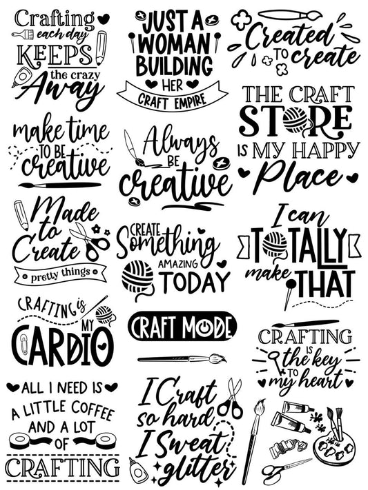 Motivational Quotes - Women (Instant Transfer Sheet) 3