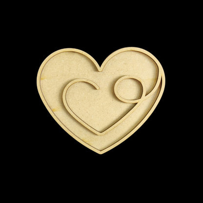 Minimalist Love - Personalised Couple Name Plate Rectangular (MDF Valentine's)