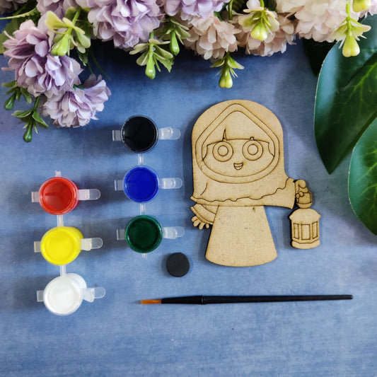 Muslim Girl (MDF fridge magnet DIY kit) Islamic Collection