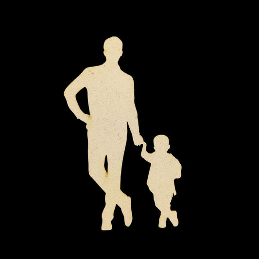 ME n My Dad ( Silhouette Cutout - MDF) Fathers Day