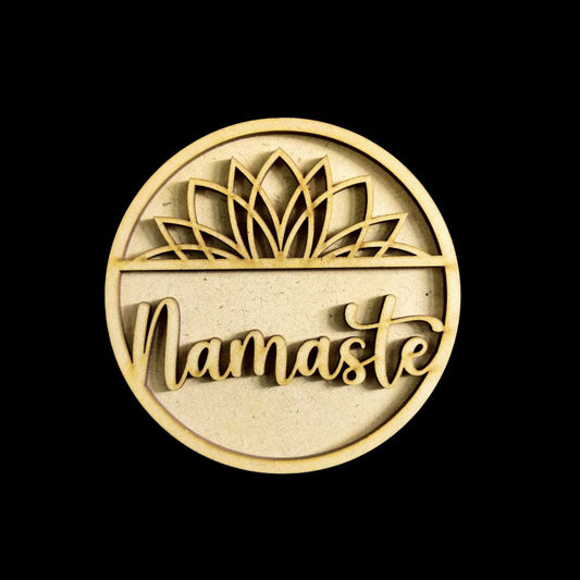 Namaste (MDF Wall Decor | Fridge Magnet Base) Festive