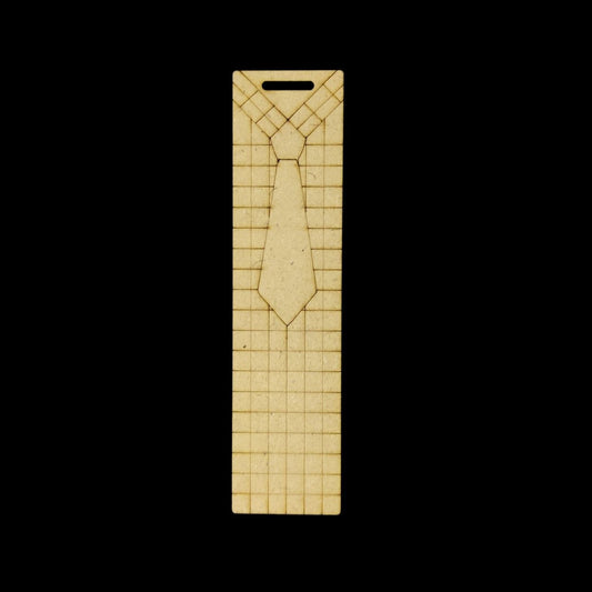 Necktie & Chequered Shirt - MDF Bookmark (Father's Day)