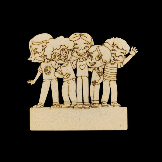 Off-Beat Friends (MDF Mini Fridge Magnet Name Board) Friendship Day