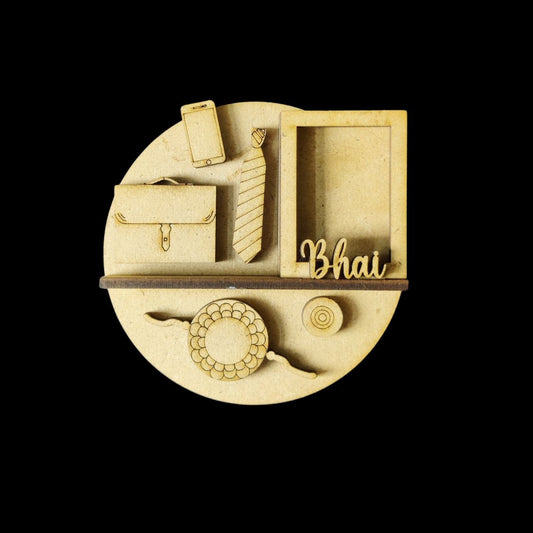 Workaholic Bhai - Miniature Photo Fridge Magnet Base (MDF)