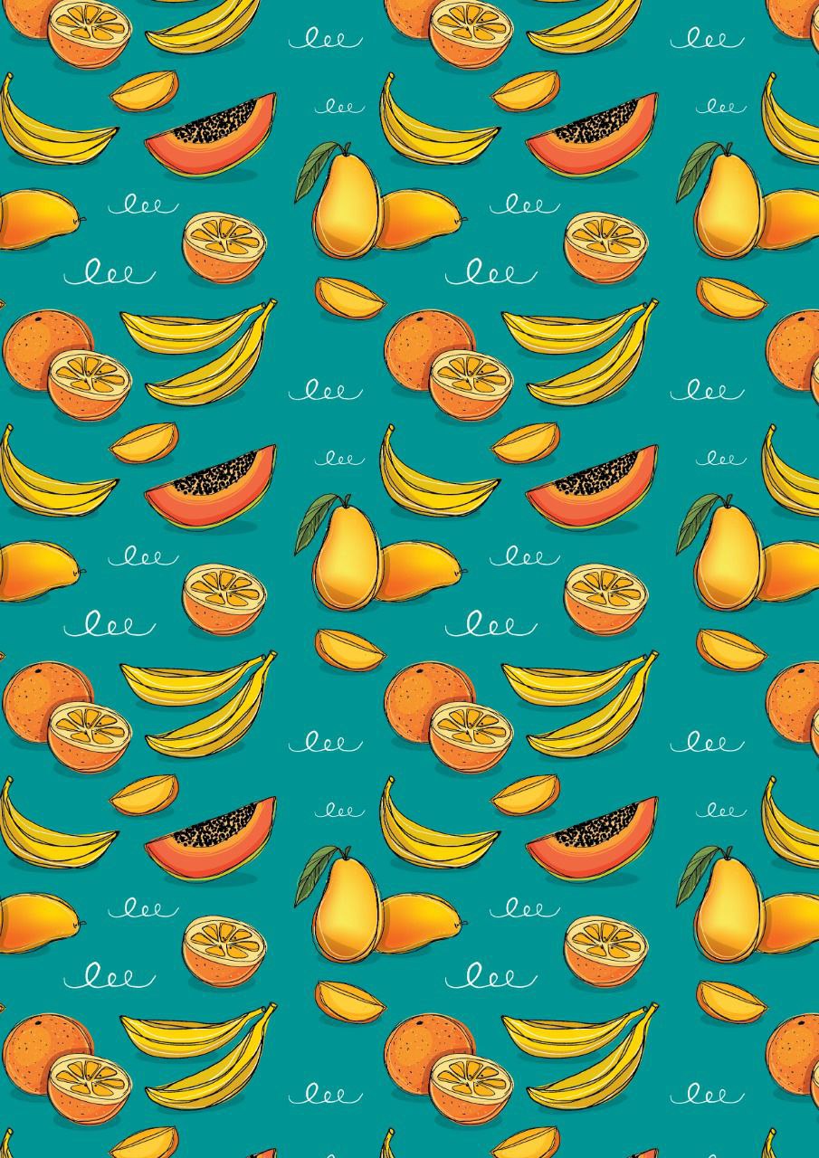 Orange Papaya n Banana ( Decoupage papers )
