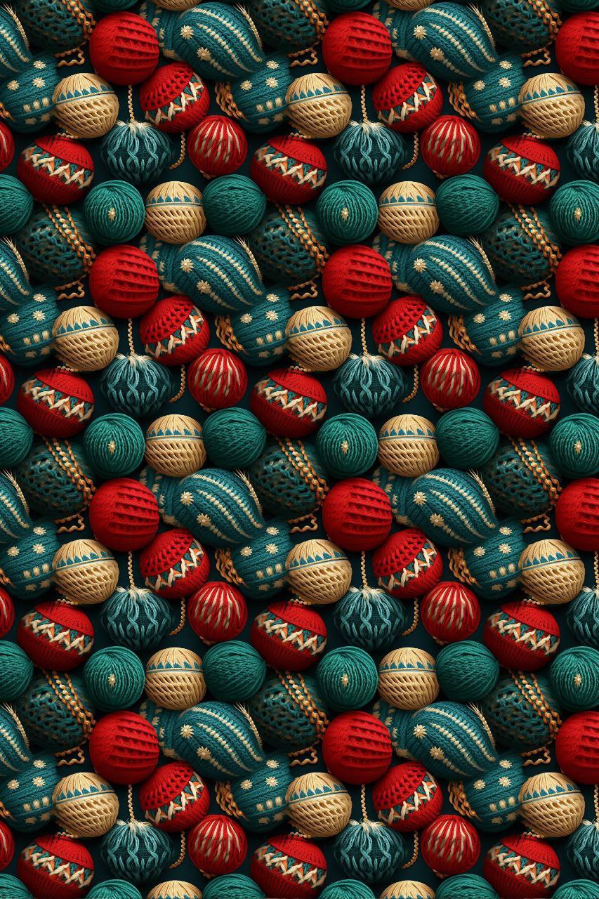 Ornaments - Embroidery (Christmas - Decoupage paper )