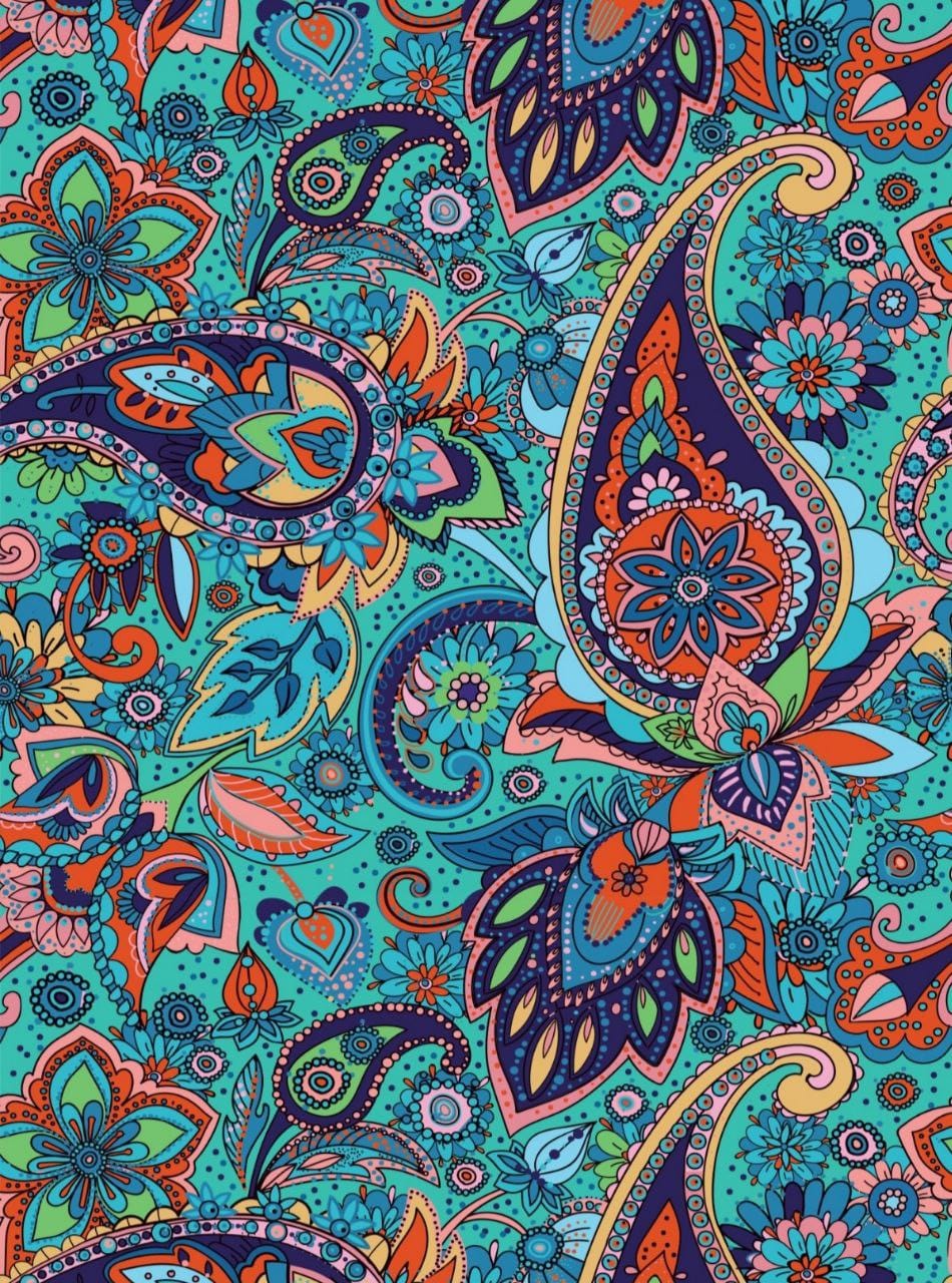 Paisley Blue ( Instant Transfer sheet )