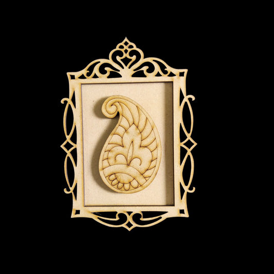 Paisley - Festive (MDF Fridge magnet base Wall decor)