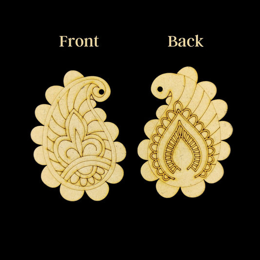 Paisley - Front/back ethnic (MDF Premarked Keychain base)