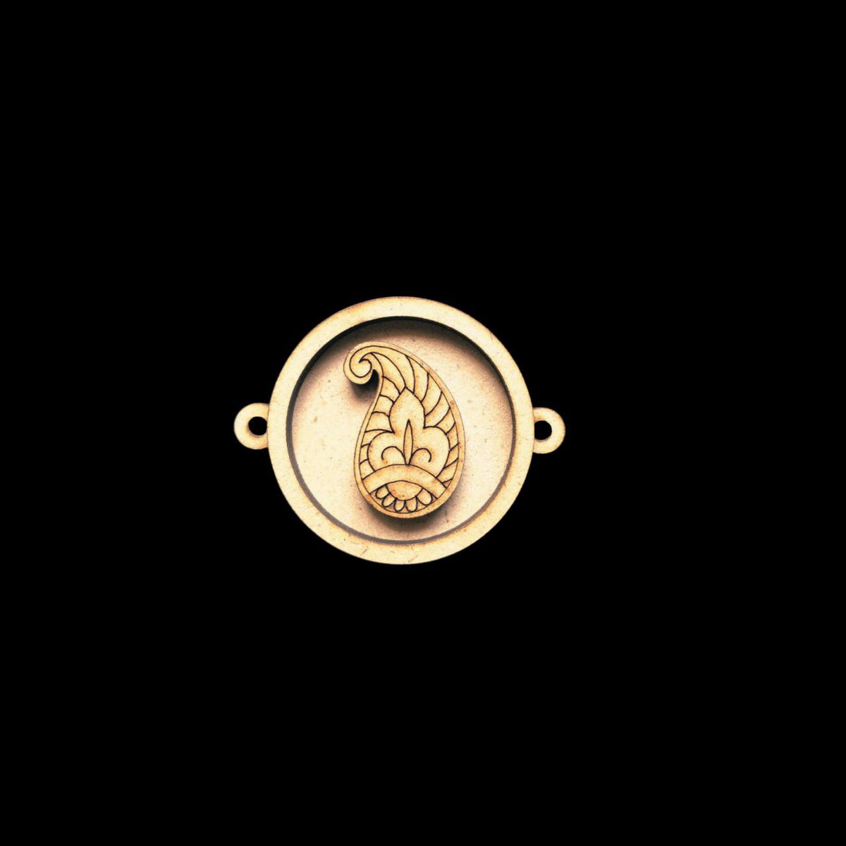 Paisley - Round Layered Rakhi (MDF Base)